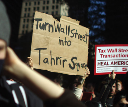 Demonstration in New York, in September 2011.