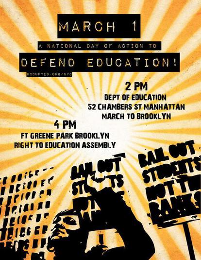 Defend Education - National Day of Action March 1, 2012