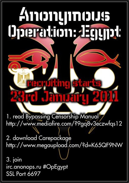 Anonymous Operation Egypt (poster)