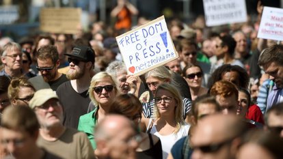 Demonstration against the prosecution of Netzpolitik.org