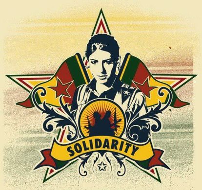 Solidarity with the revolution in Rojava (poster)