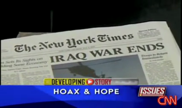 Spoof NYT Iraq Qar Ends on CNN